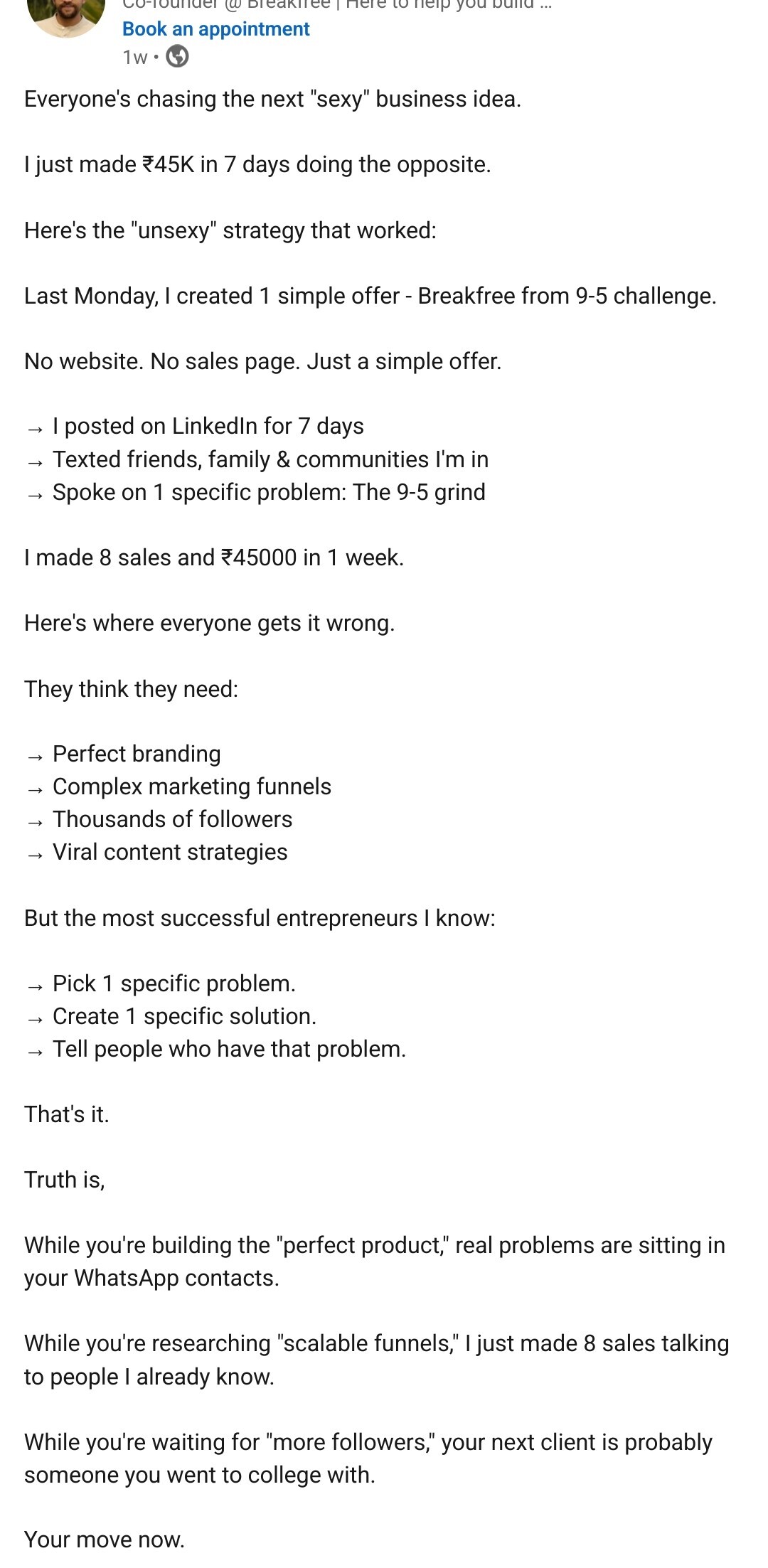 People paid him to speak on the vagaries of daily job?