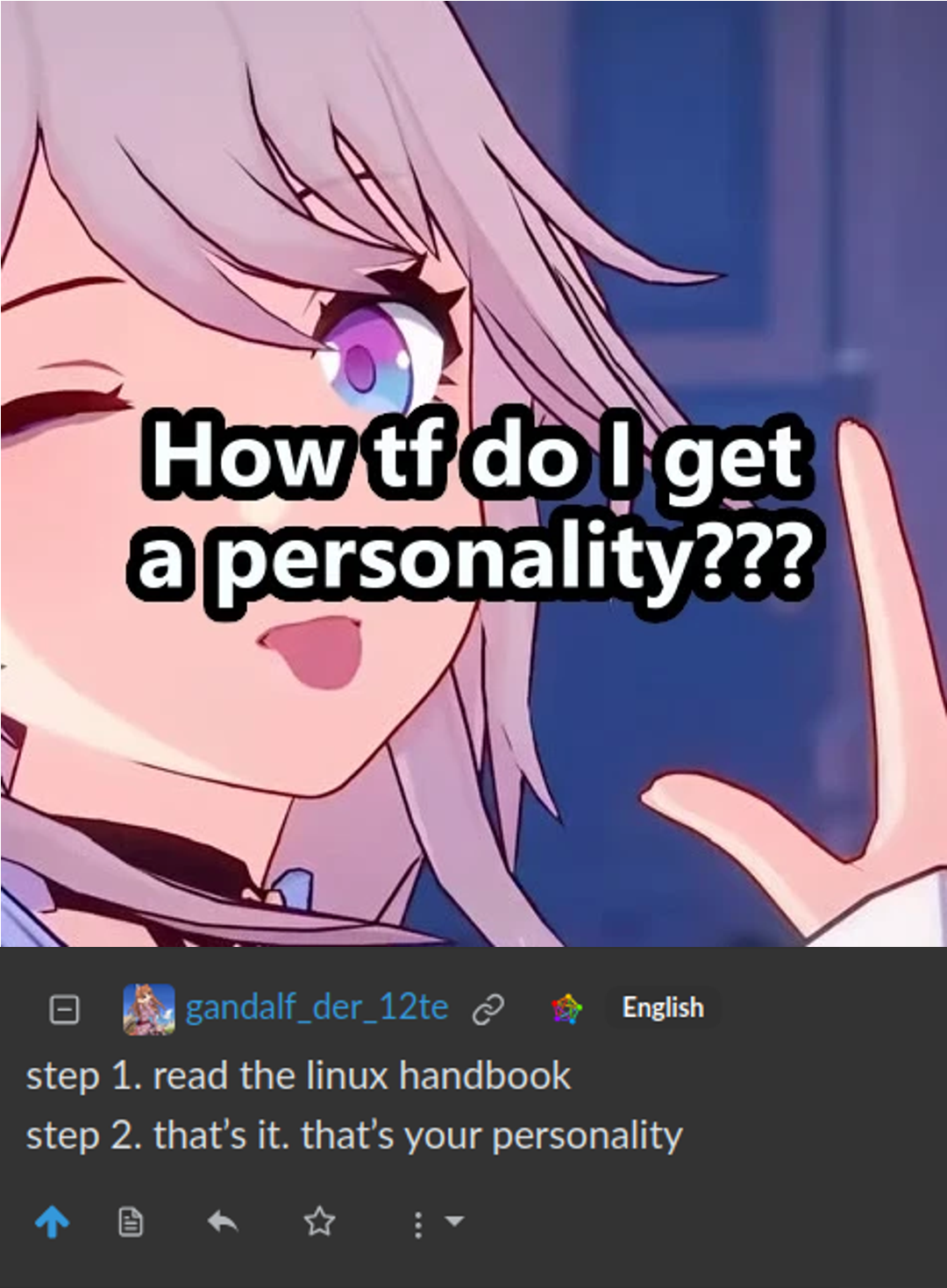 your entire personality now