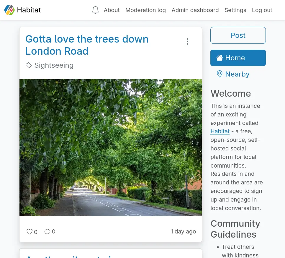 Introducing Habitat - A Social Platform for Local Communities