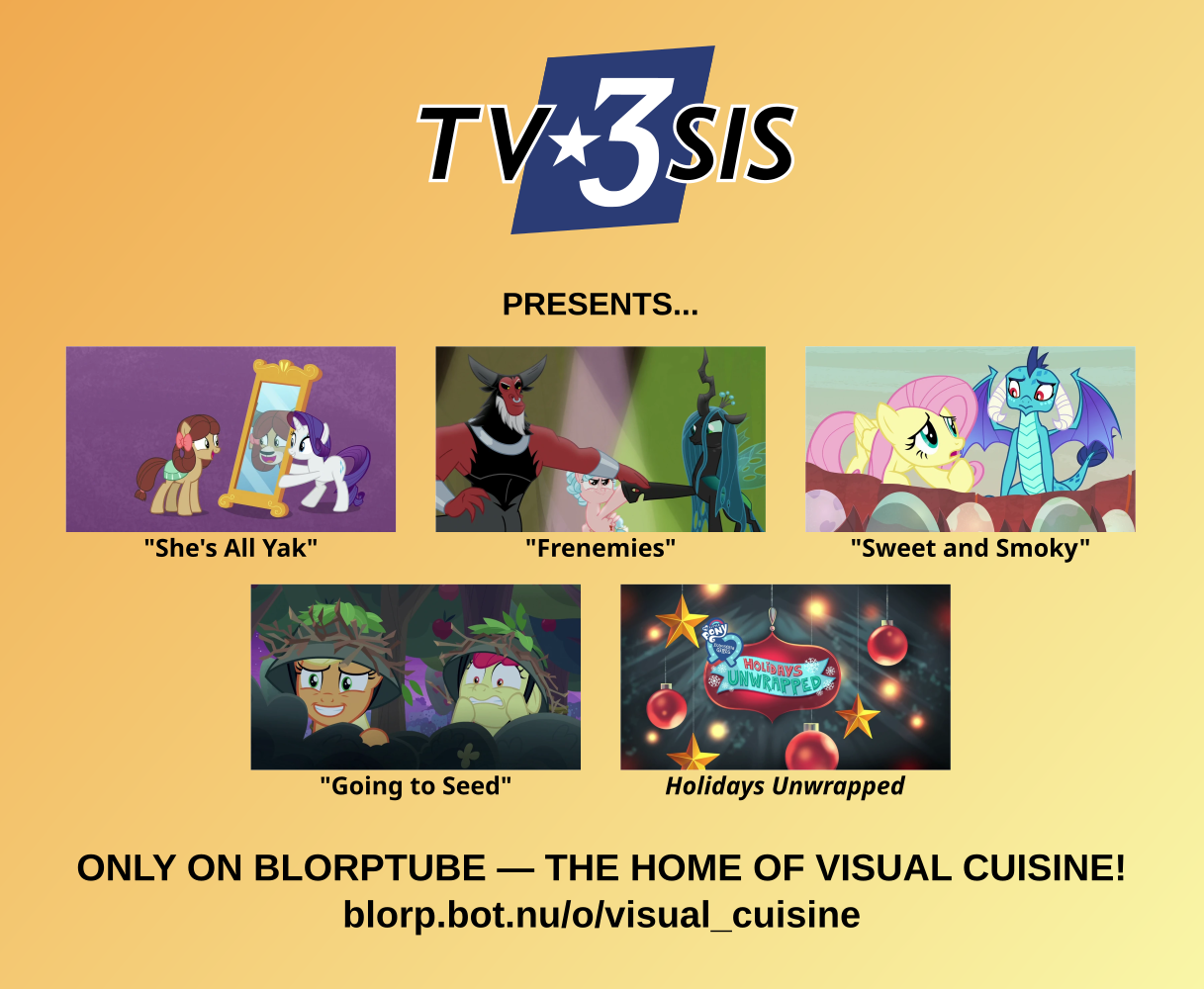 Giddy up! We're watching My Little Pony: Friendship is Magic S9E7~10 + Equestria Girls: Holidays Unwrapped on Blorptube @ 11 PM CET / 5 PM EST — "A second holiday special has hit the blorptube"
