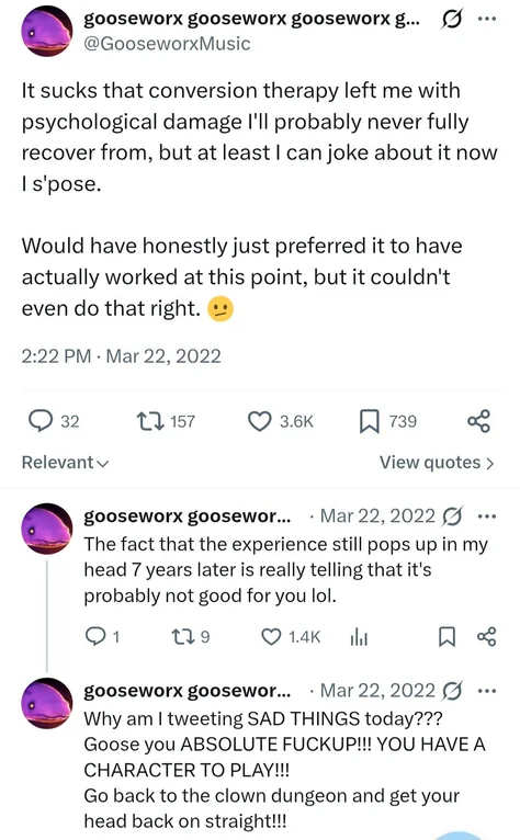 Gooseworx, creator of The Amazing Digital Circus, was forced into Conversion Therapy as a child