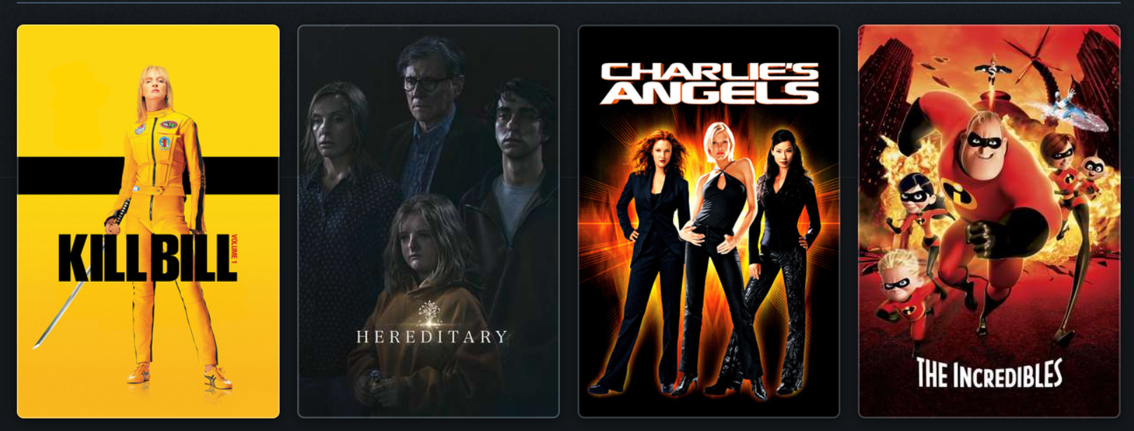 Letterboxd top four