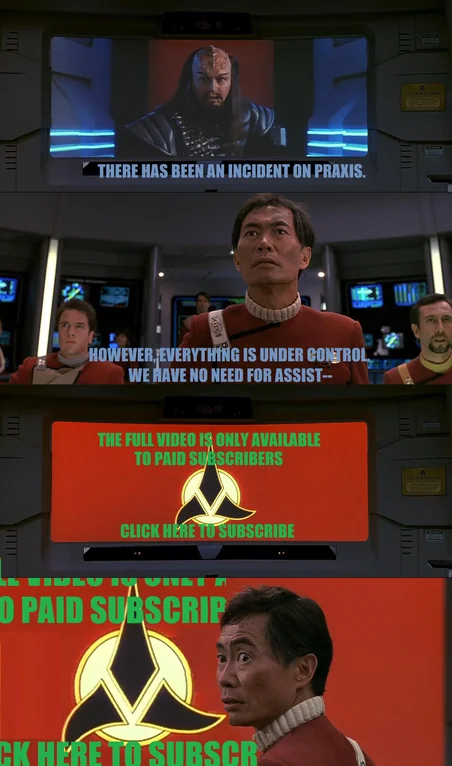 Ever since the Klingon Empire privatized and outsourced their communication systems to Ferenginar it has been nothing but enshittification