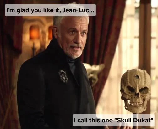 Attention Bajoran workers! I am now an office ornament!