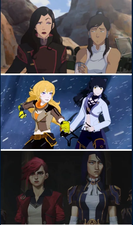 Korrasami crawled so Catradora could stand up so Bumbleby could fly so CaitVi could fuck in the dungeon.