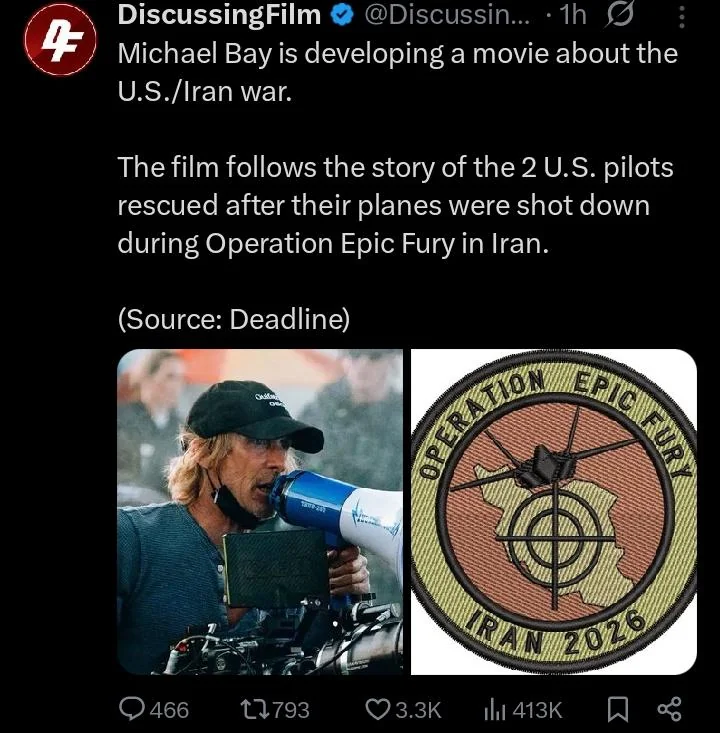 The movie adaptation of the war that was a front to distract the public from a sex scandal which was a front to grab Iran's enriched uranium which was a front for a project for a greater Israel.