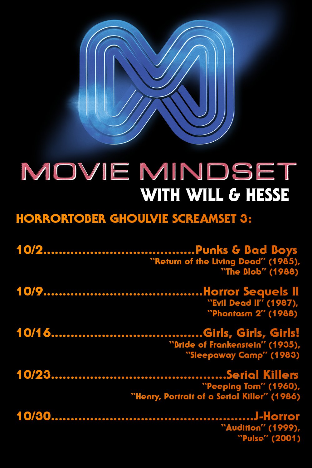 Movie Mindset October Schedule 2025