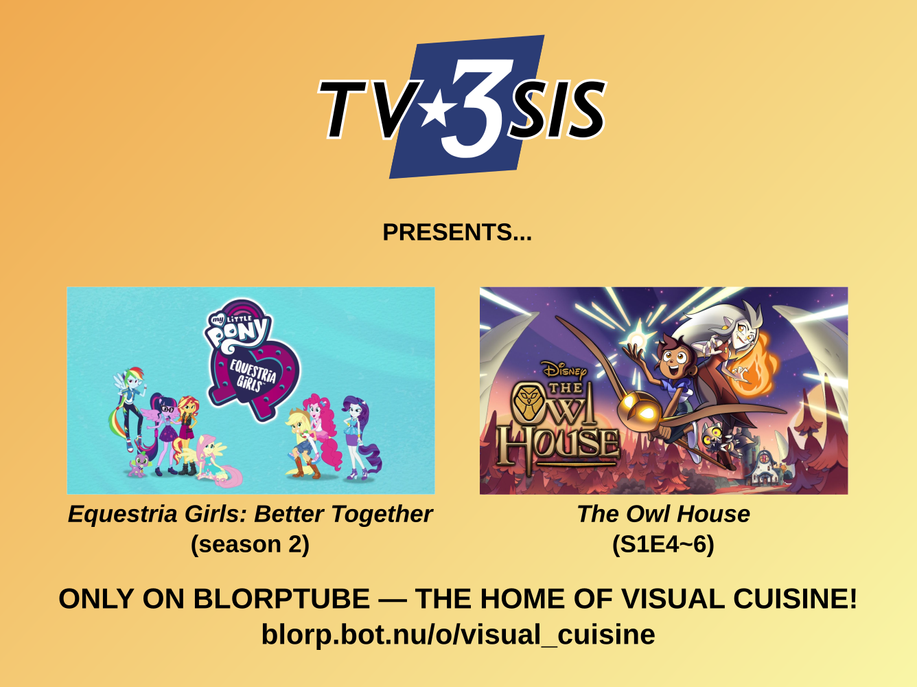 Giddy up! My Little Pony: Equestria Girls: Better Together season 2 + Owl House S1E4~6 on Blorptube @ 11 PM CET / 5 PM EST