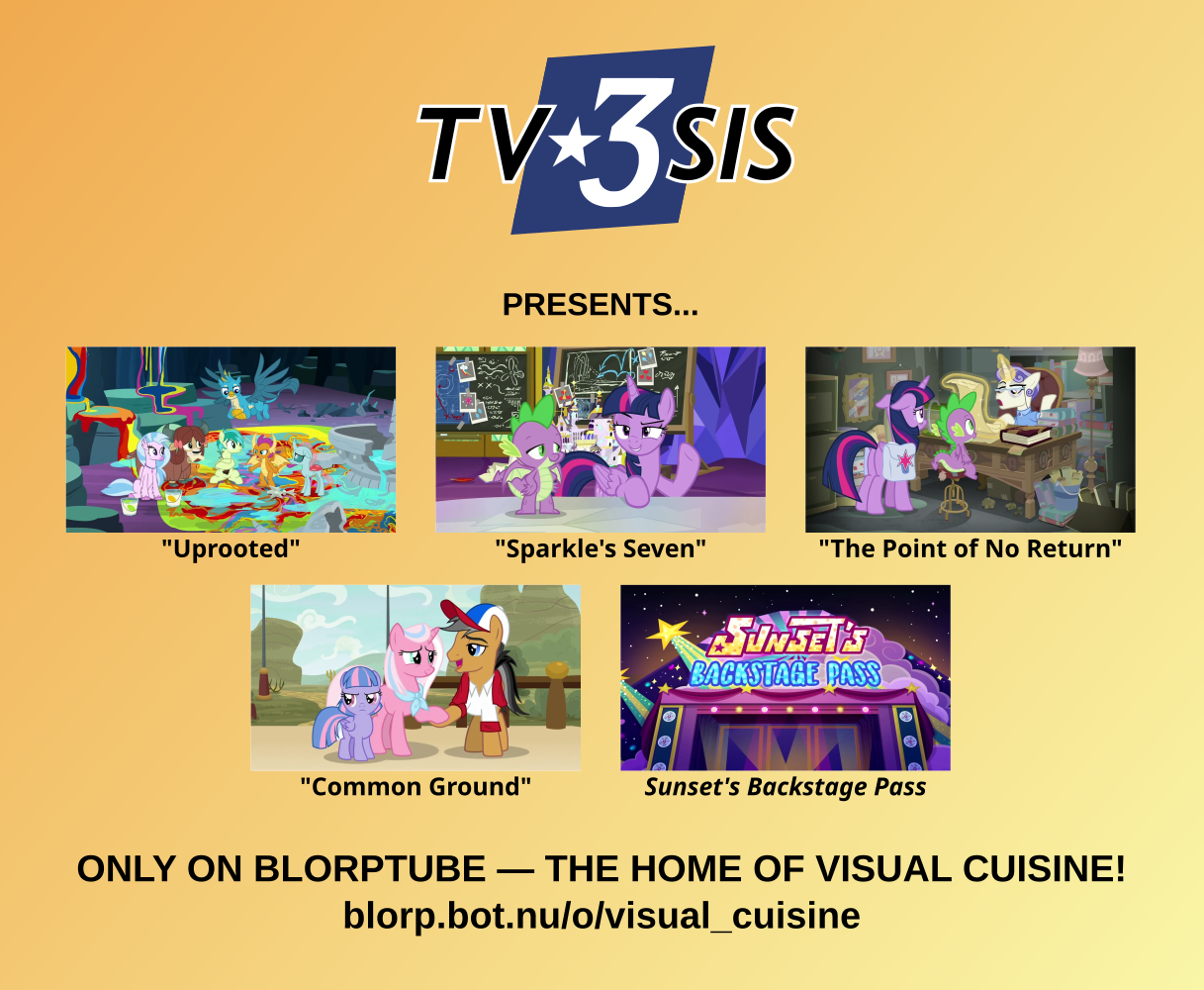 Giddy up! We're watching My Little Pony: Friendship is Magic S9E3~6 + Equestria Girls: Sunset's Backstage Pass on Blorptube @ 11 PM CET / 5 PM EST — "Sunset-chan, denwa!" AND the 200th episode!!