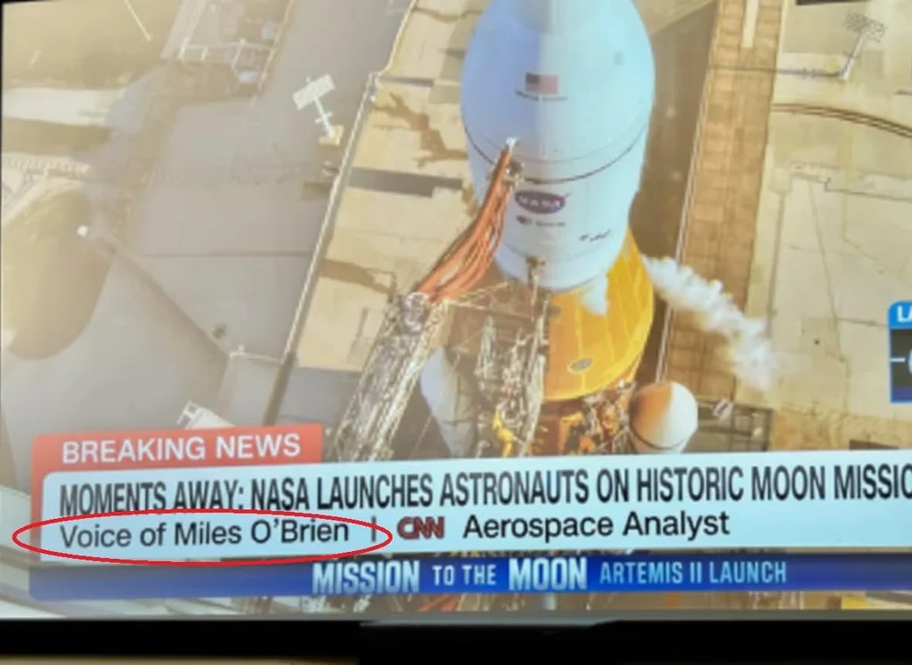 Miles O'Brien confirmed at Artemis launch