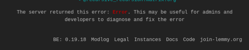 Thanks server, very useful