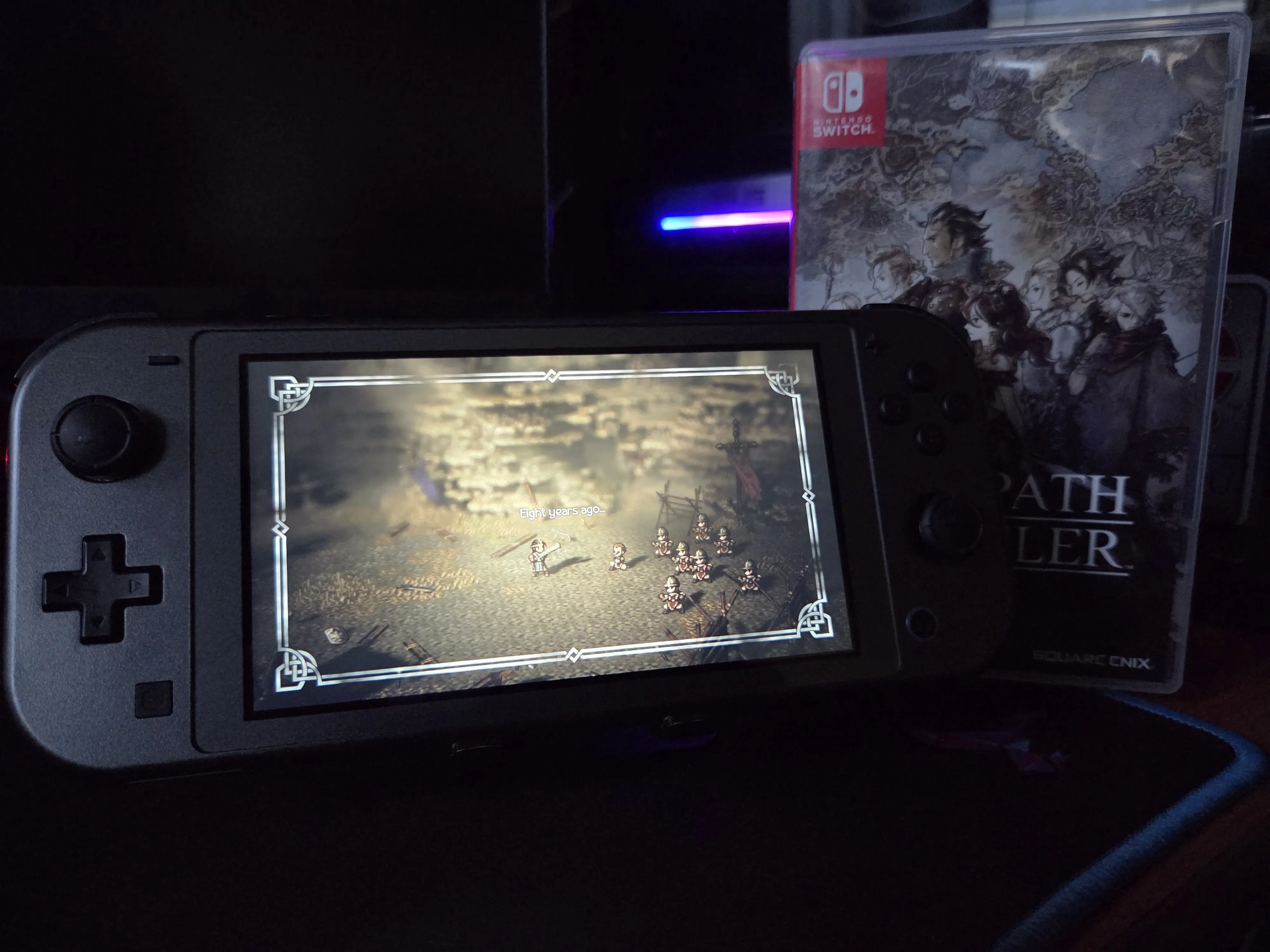 Lazy weekend with my Switch Lite and Octopath Traveler