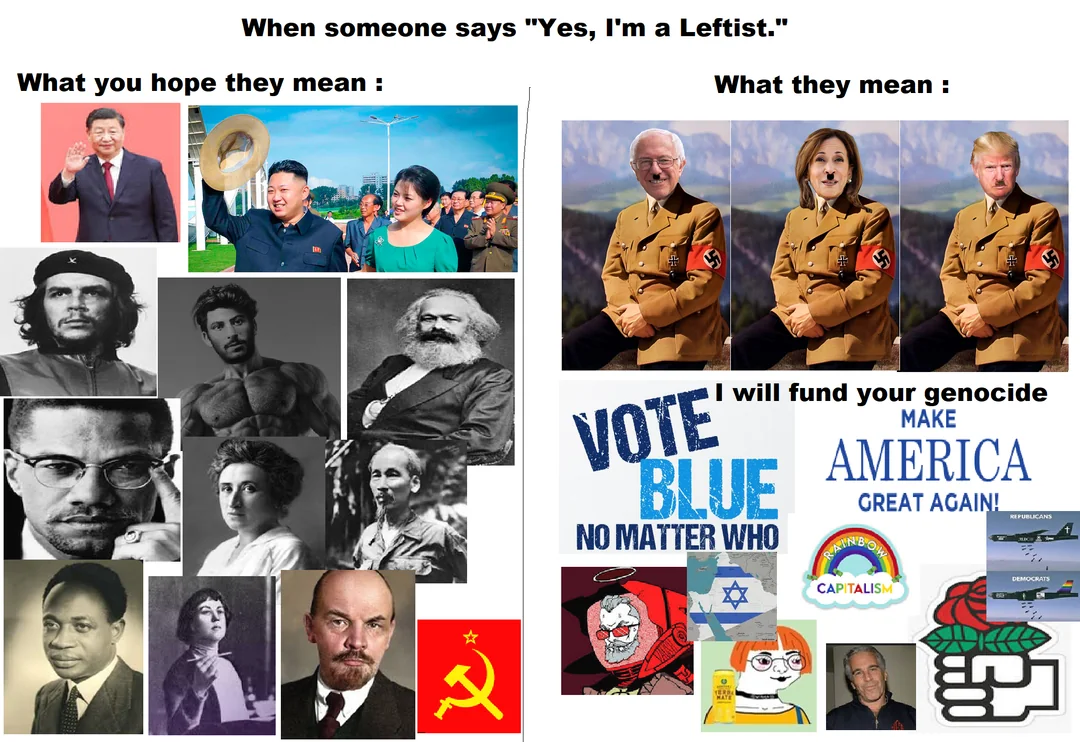 Lots of the fake leftist variety here on lemmy 😁