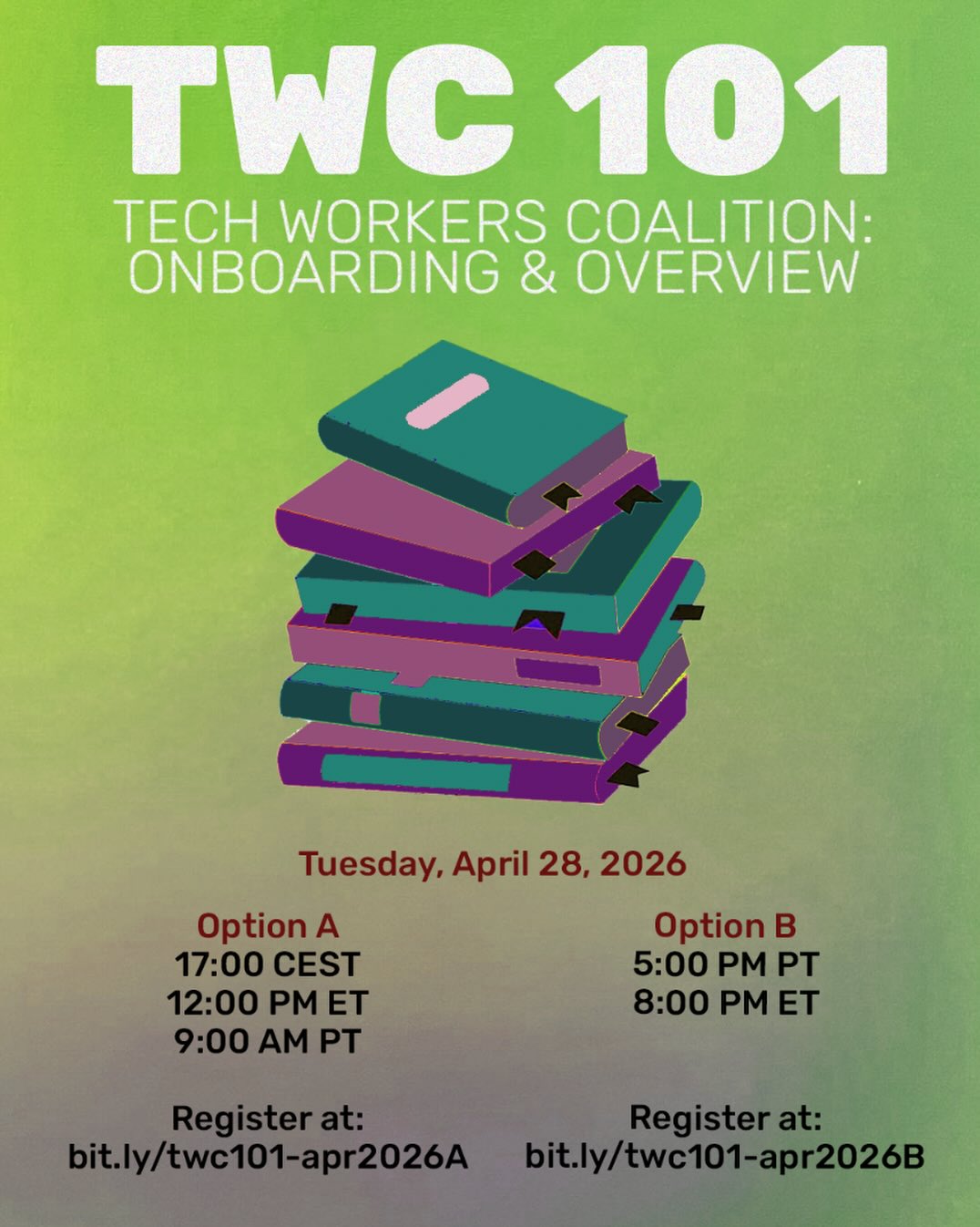 Tech oligarchs are taking over. Join Tech Workers Coalition and become an organizer - Onboarding Call