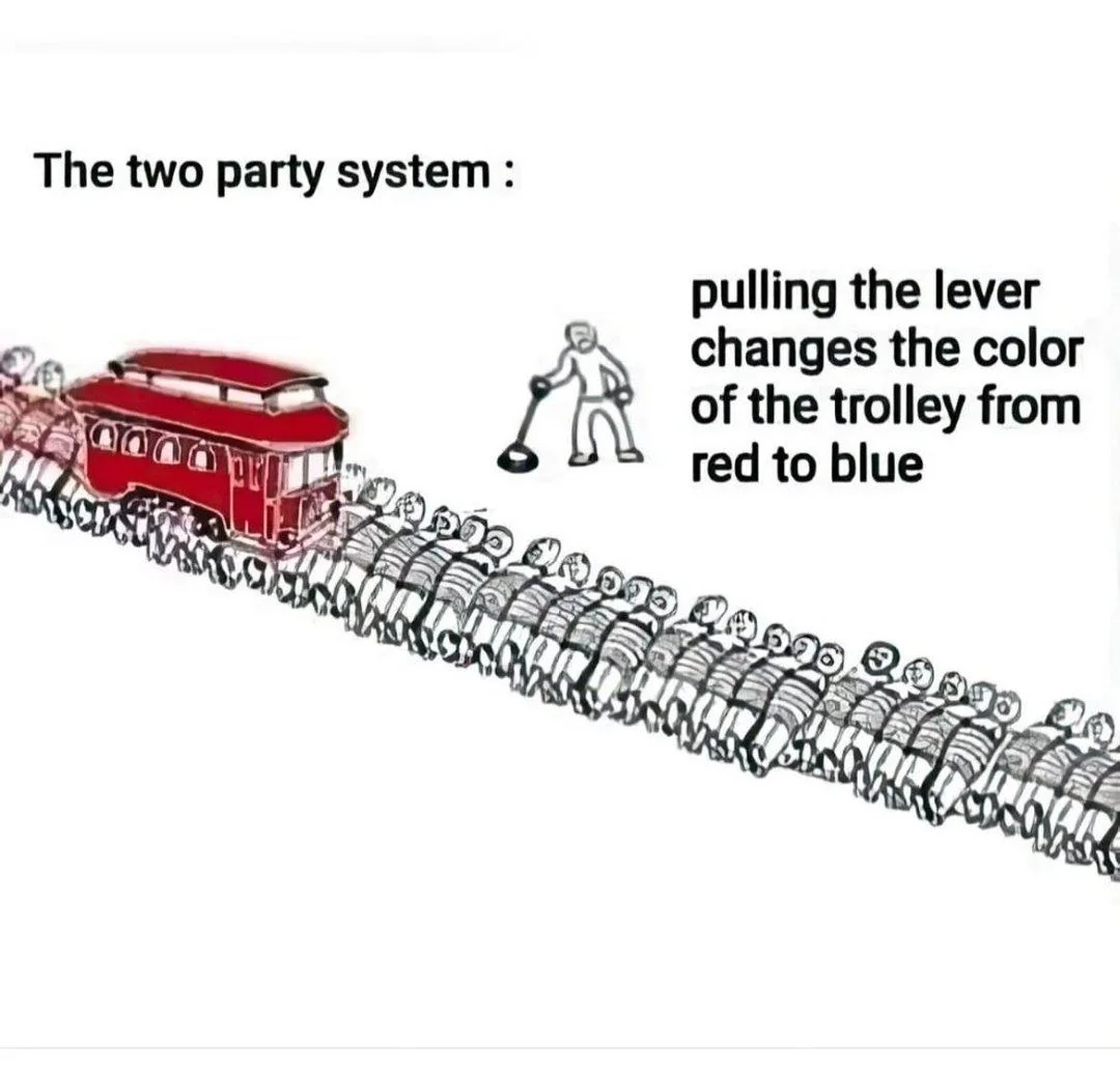 Dont forget to vote for the blueMAGA party next year! Which candidate? Doesn't matter 😂