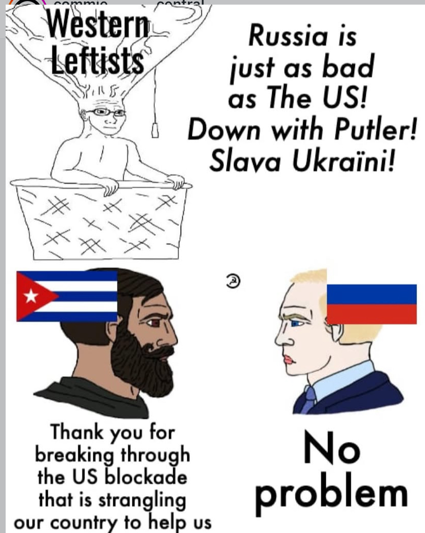 Spreading awareness about this Tankie Propaganda, Drumpf & Putler are secretly in league don't listen to them. (Source: Bellingcat, CSIS, Contrapoints, Adam Curtis)