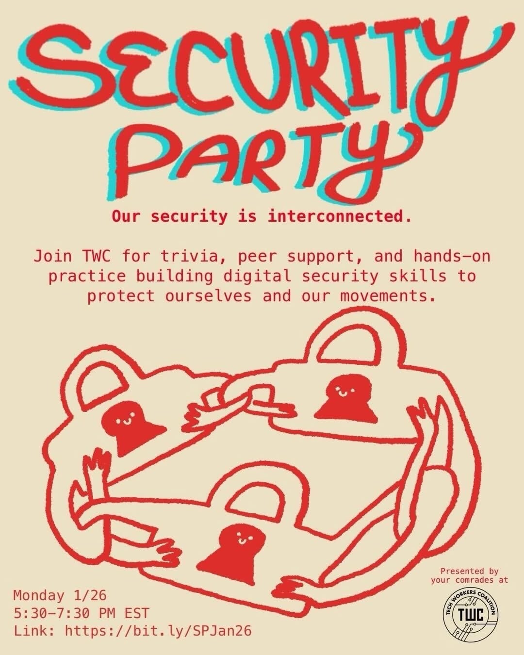 Security Party by Tech Workers Coalition - 1/26 5:30 PM EST