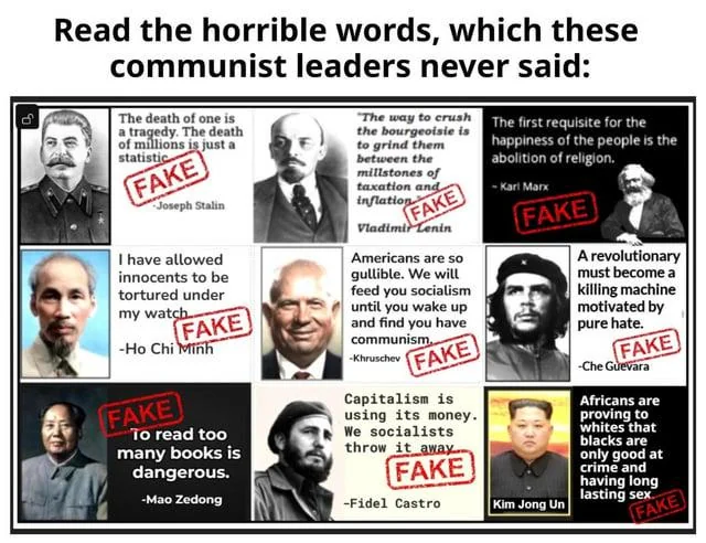 All fake quotes, probably from a CIA op