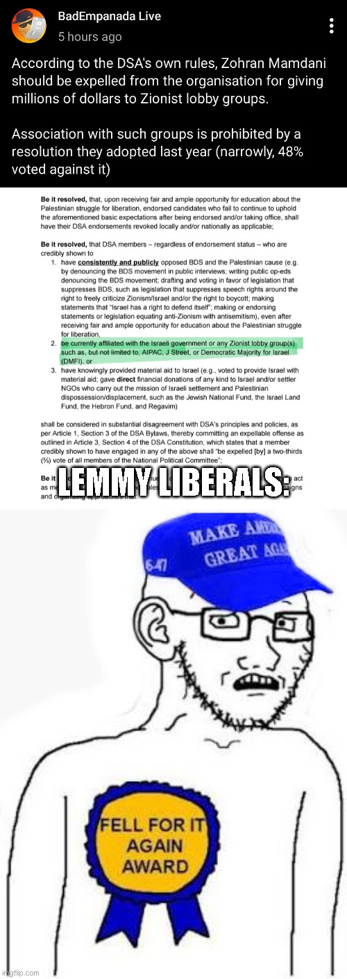 Libs "Voting will solve our problems!" What happens when you vote: