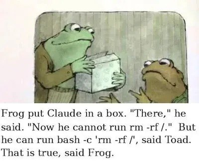 Frog put Claude in a box
