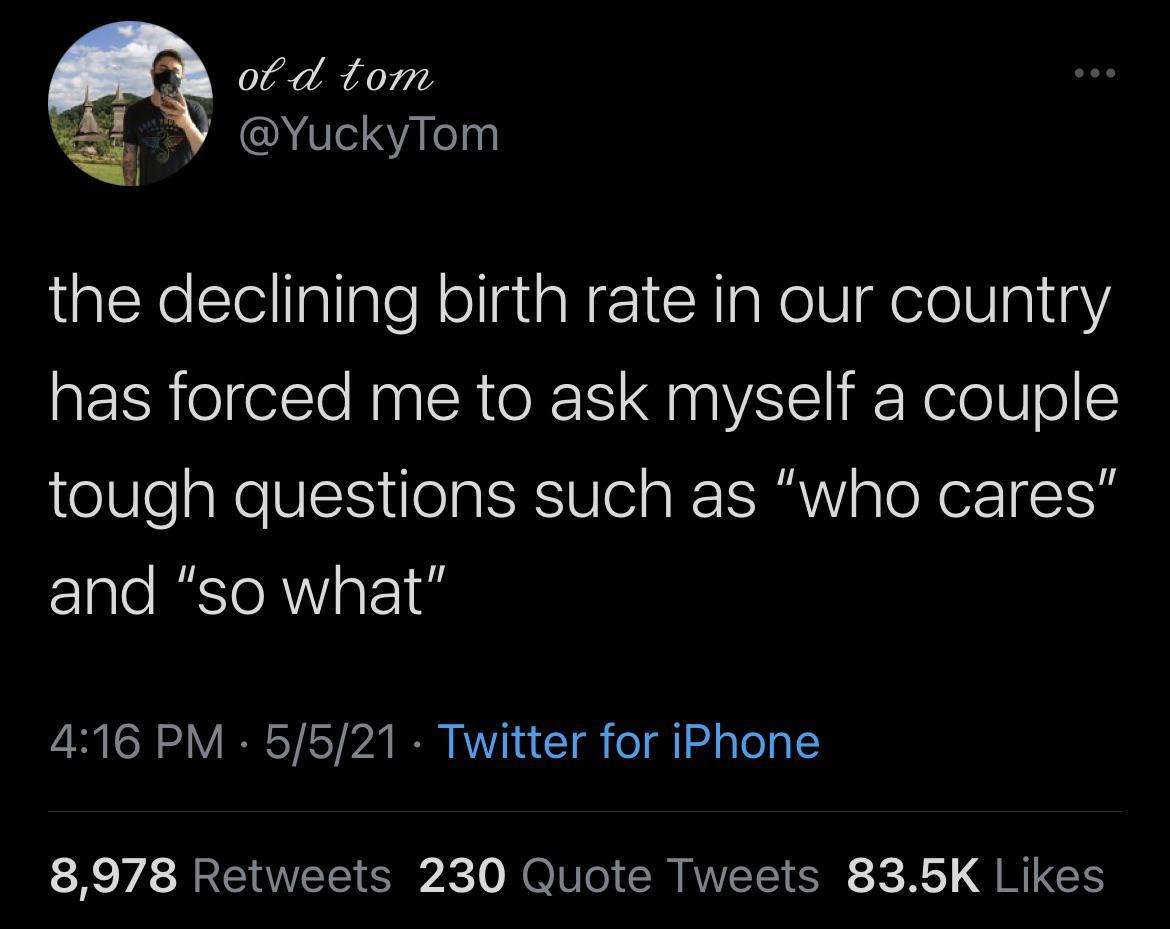 I just can't be fucked