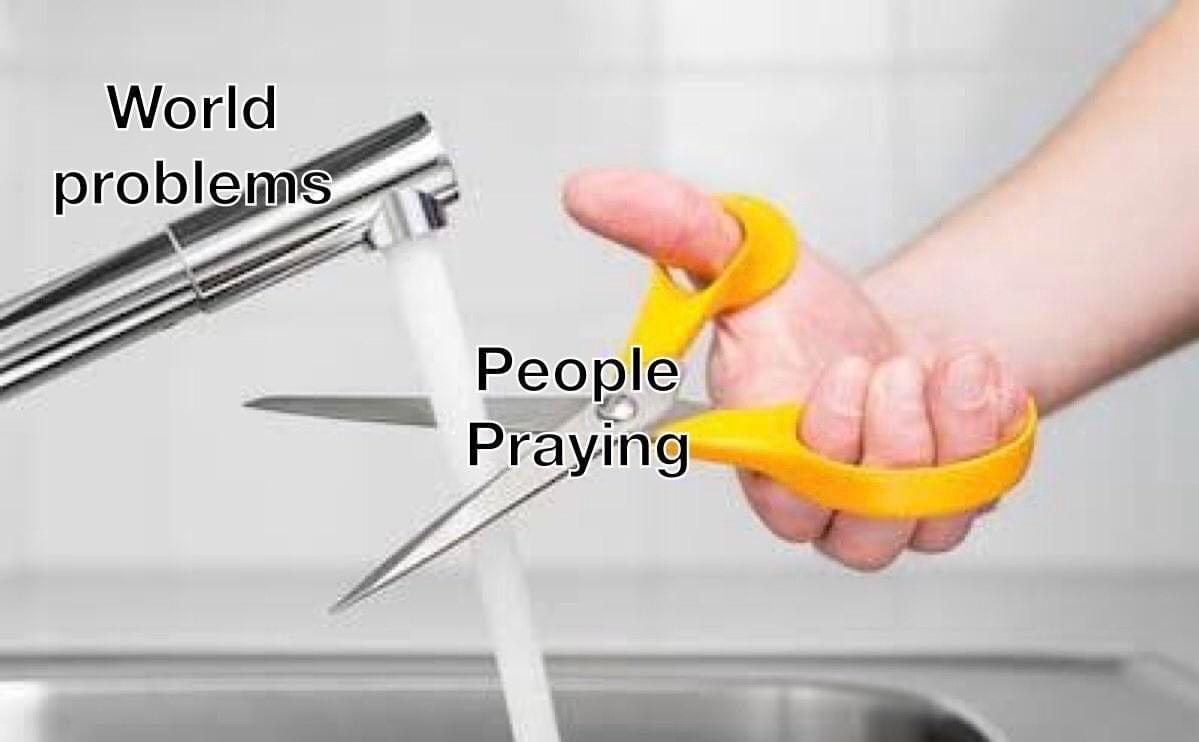 Water trying to cut water