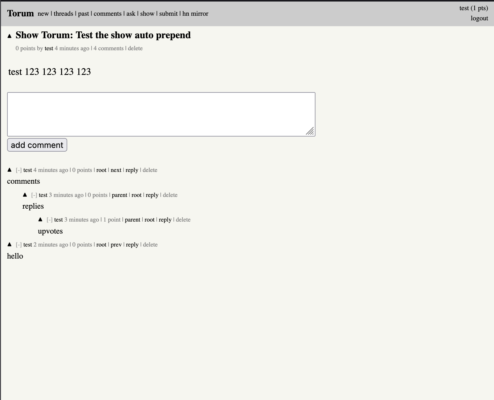 Torum : host a forum in your pocket. [AIP]