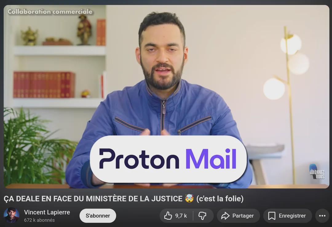 Proton mail sponsors far right French YouTuber, censors criticism on their subreddit