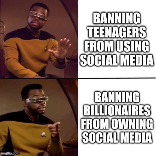 Banning from social media