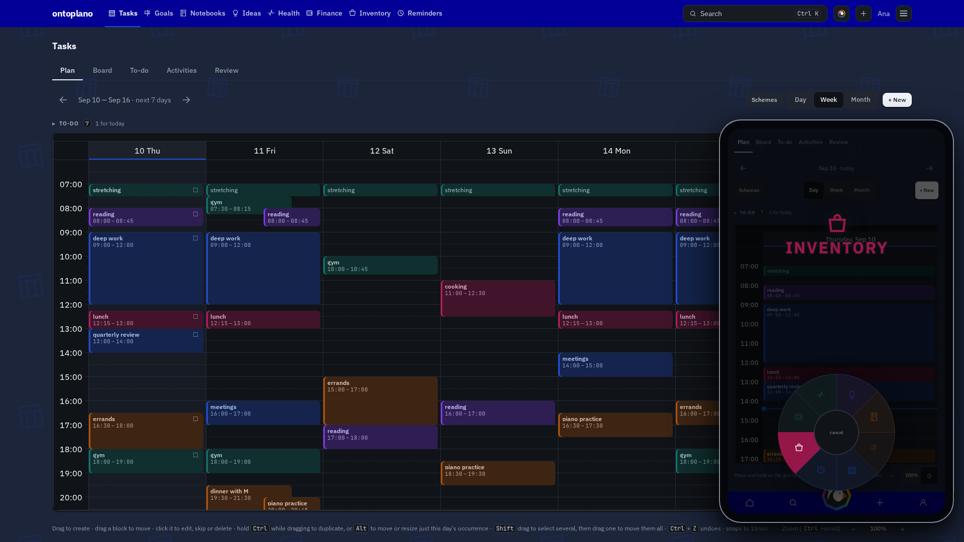 Self-hosted FOSS solution for personal organization