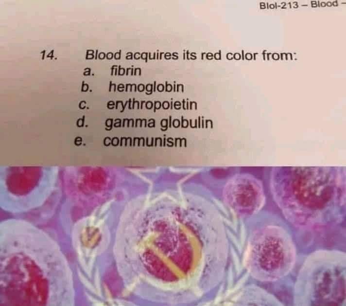 communism is stored in the blood