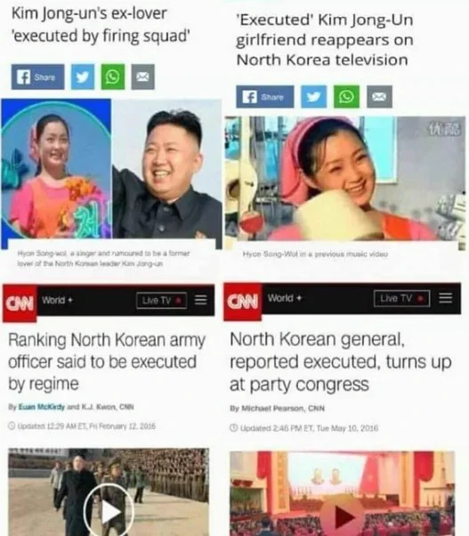 Western media never able to keep their DPRK propaganda machine straight LMBO