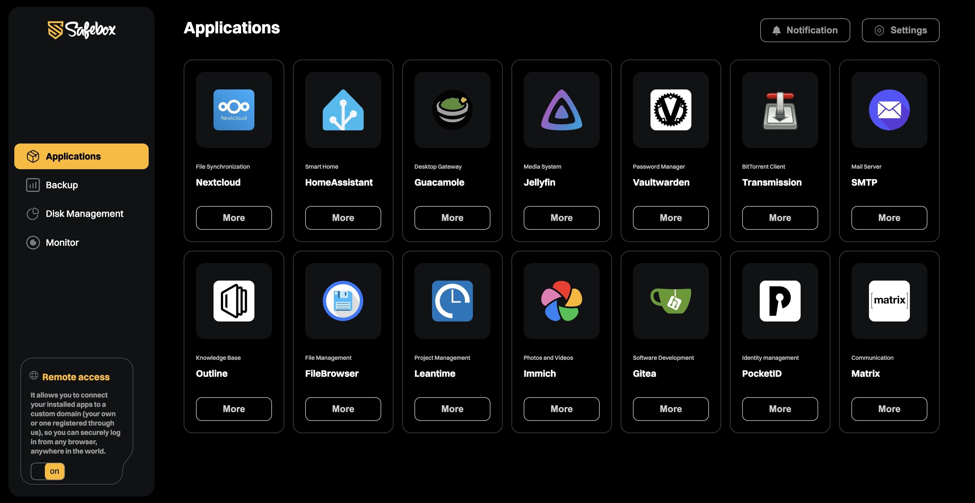 Safebox: Open-source framework for managing self-hosted apps (Beta)