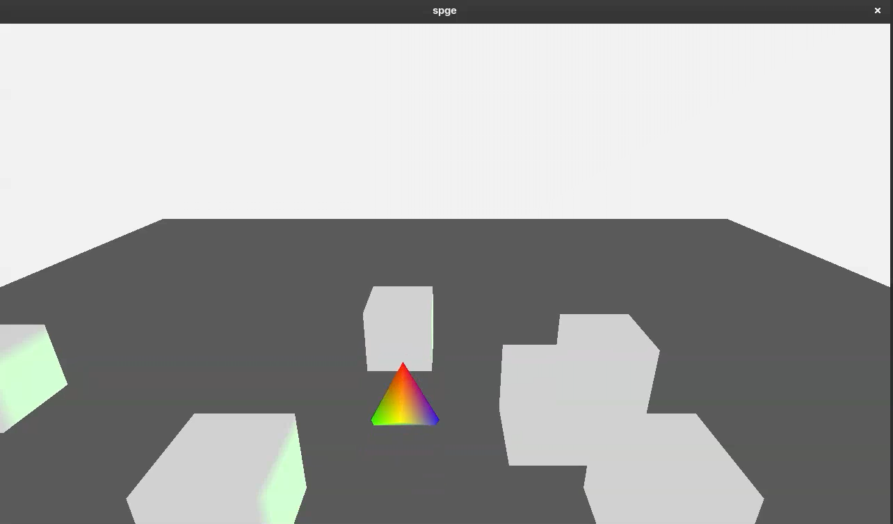 SPGE: a modern true 3d game engine written in C, fully scriptable in Python.