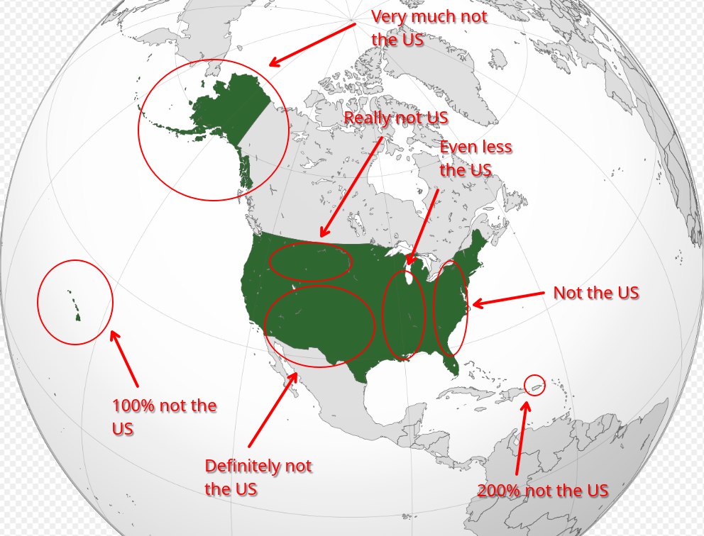 None of it is the US