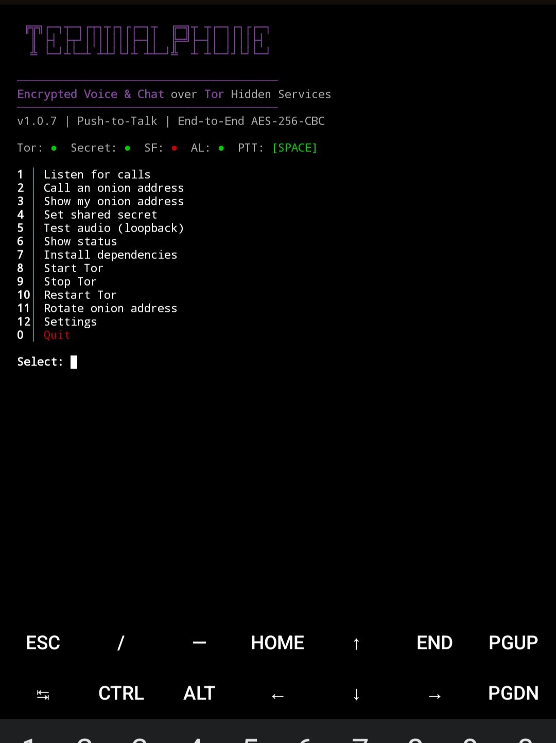 Terminal Phone : E2EE PTT Walkie Talkie From the command line.