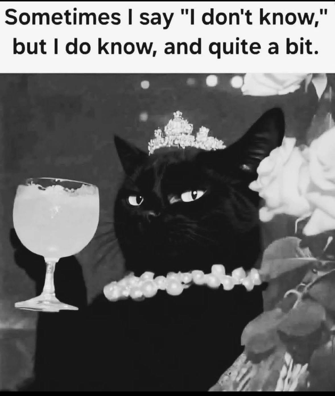 Sometimes I say "I don't know"