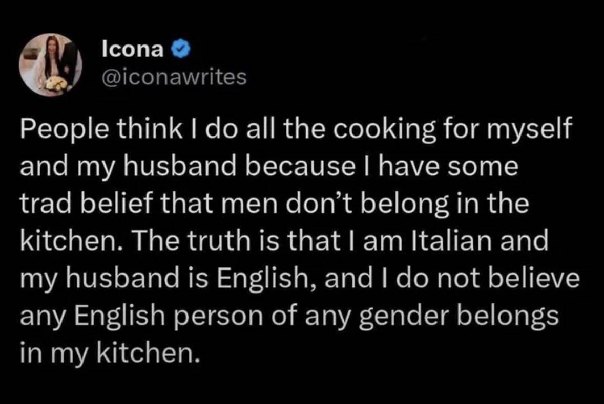 in all fairness italian cuisine is a relatively recent invention