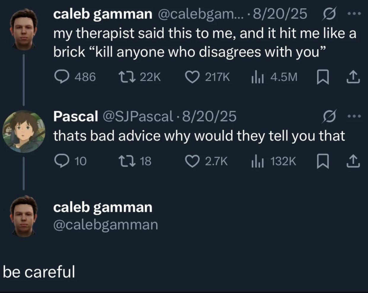 my therapist gives the best advice