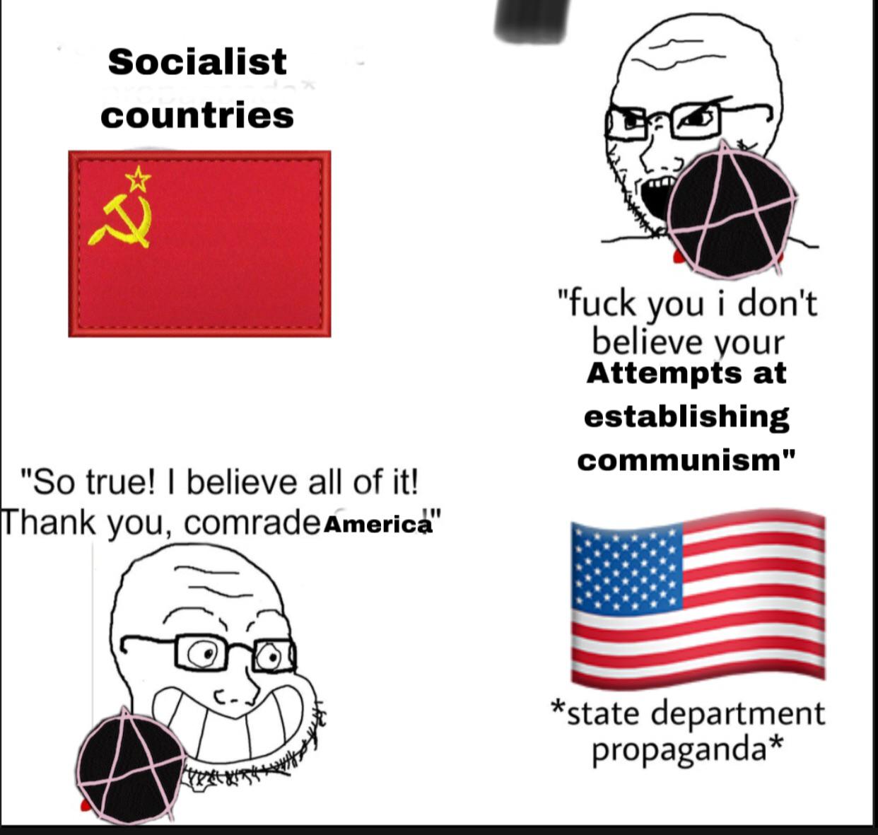 LOVES to slurp up empire lies almost as much as libs LMBO!