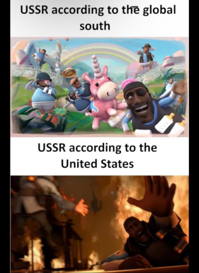 Two perspectives 🤔 One of them is lying out the ass, the other is the global south LMBO