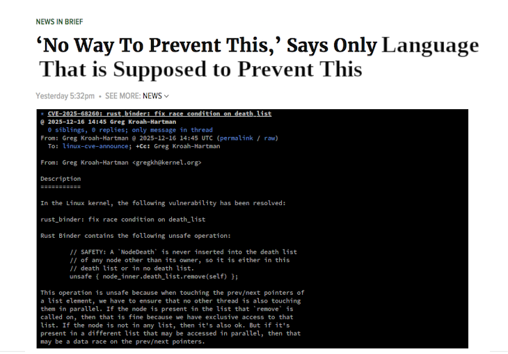 Unsafe Rust: living up to its name