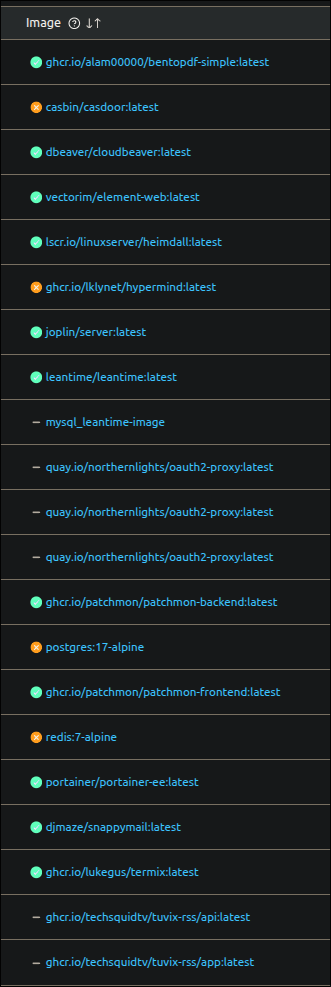 Anybody knows why portainer can check if some images hosted on ghcr.io are out of date but not others?