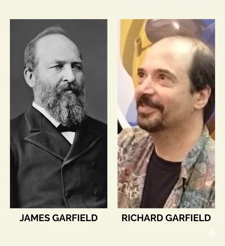 TIL that Richard Garfield, the creator of Magic The Gathering, is the great great grandson of President James Garfield.