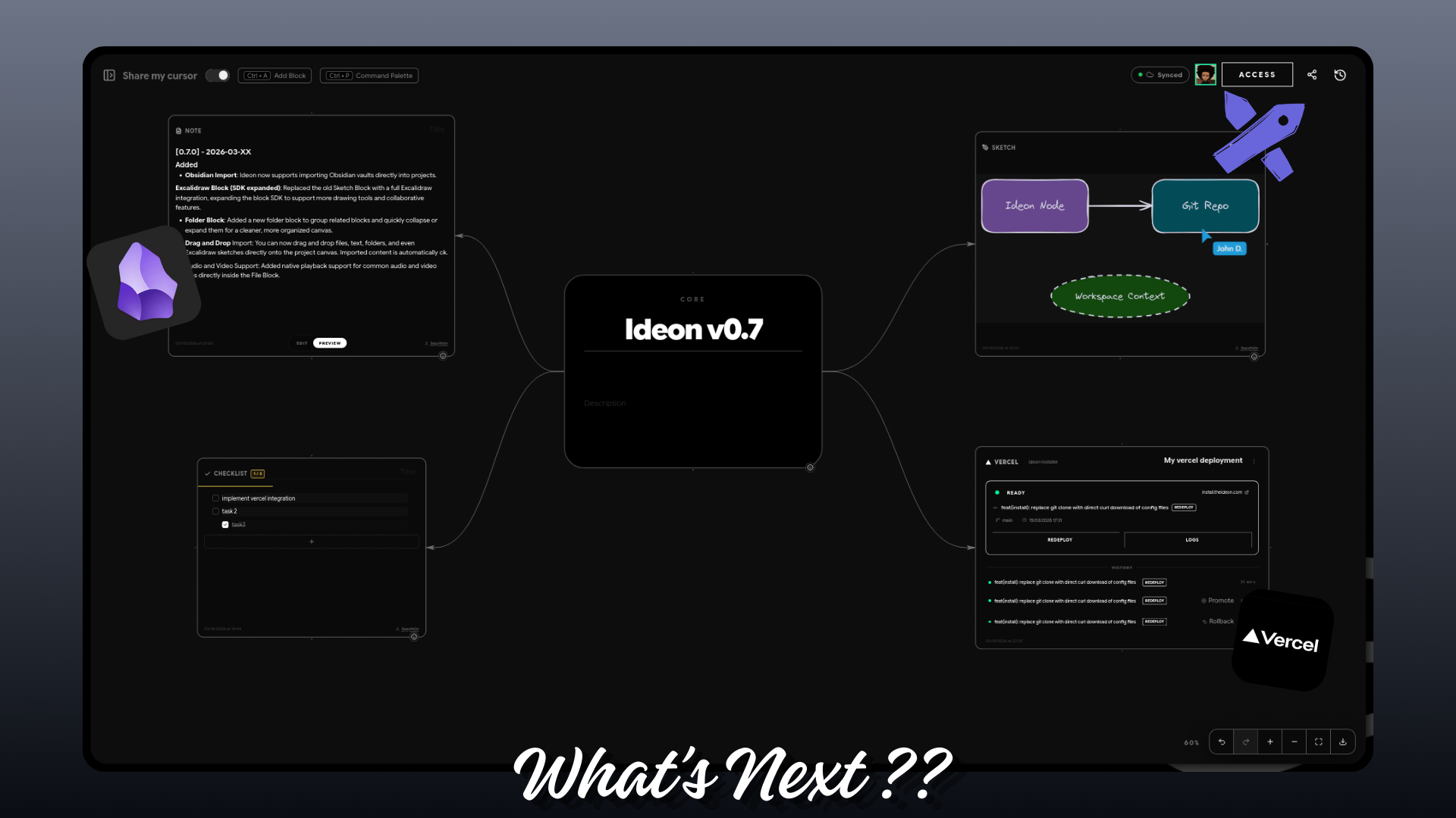 Ideon 0.7 - connecting to the tools you already use