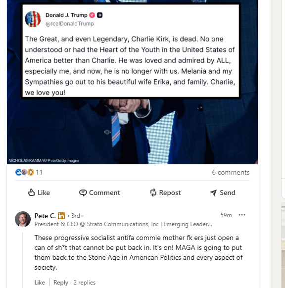 And then he showed his courage by... deleting his account