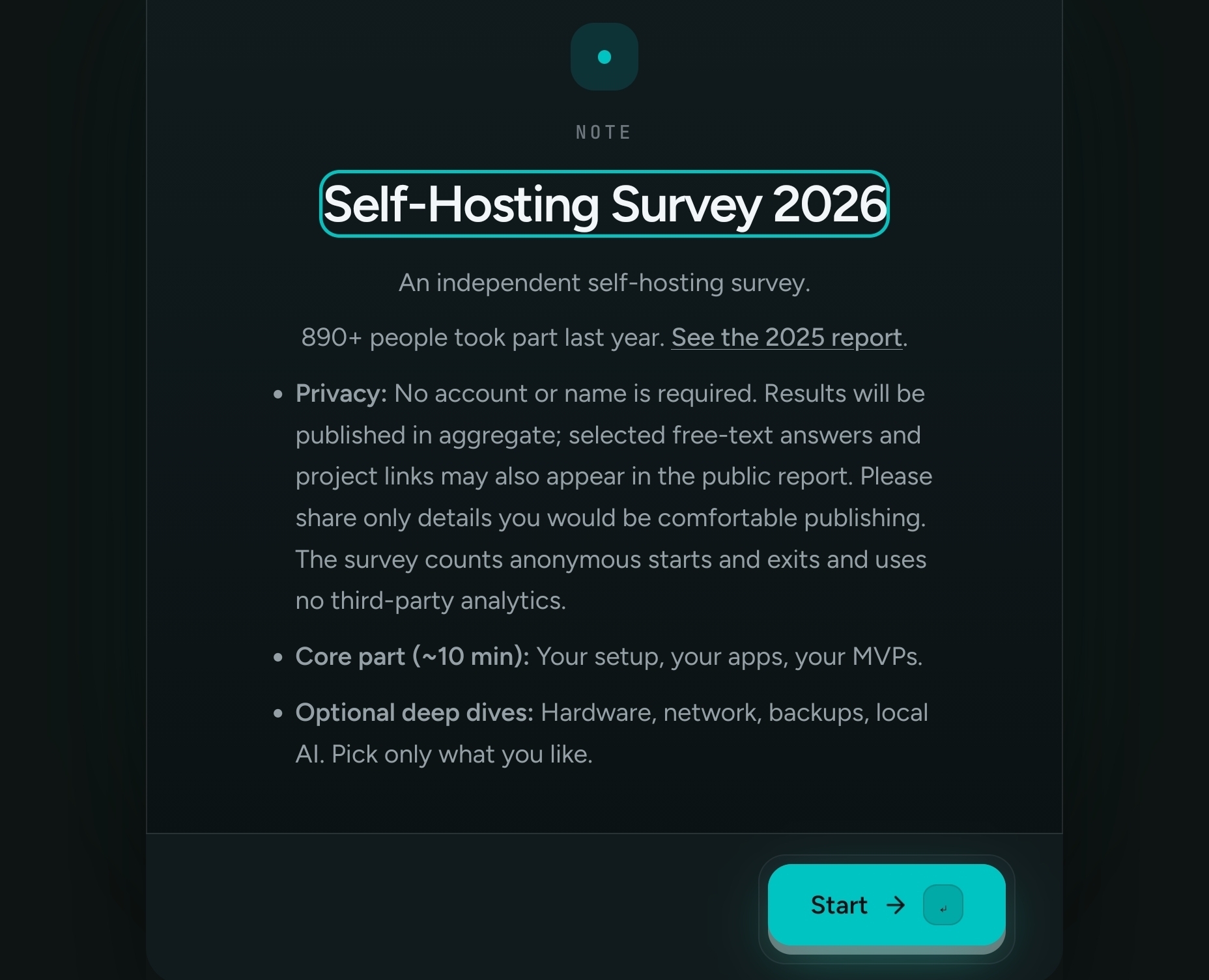 Self-Hosting Survey 2026: What are your favorite self-hosted apps?