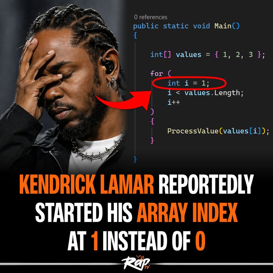 Look at the way he writes for loops too smh