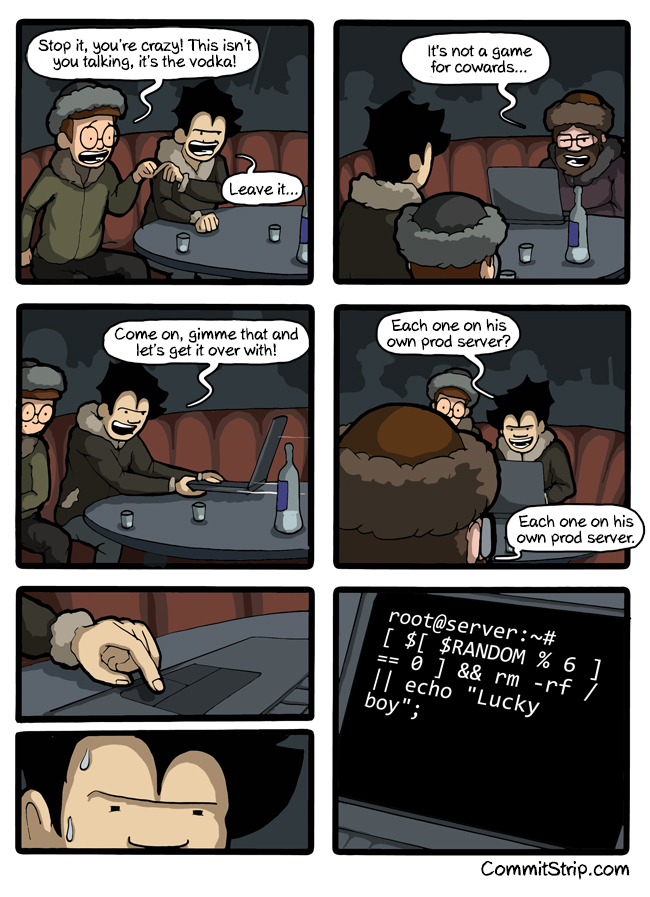 Russian roulette [CommitStrip]