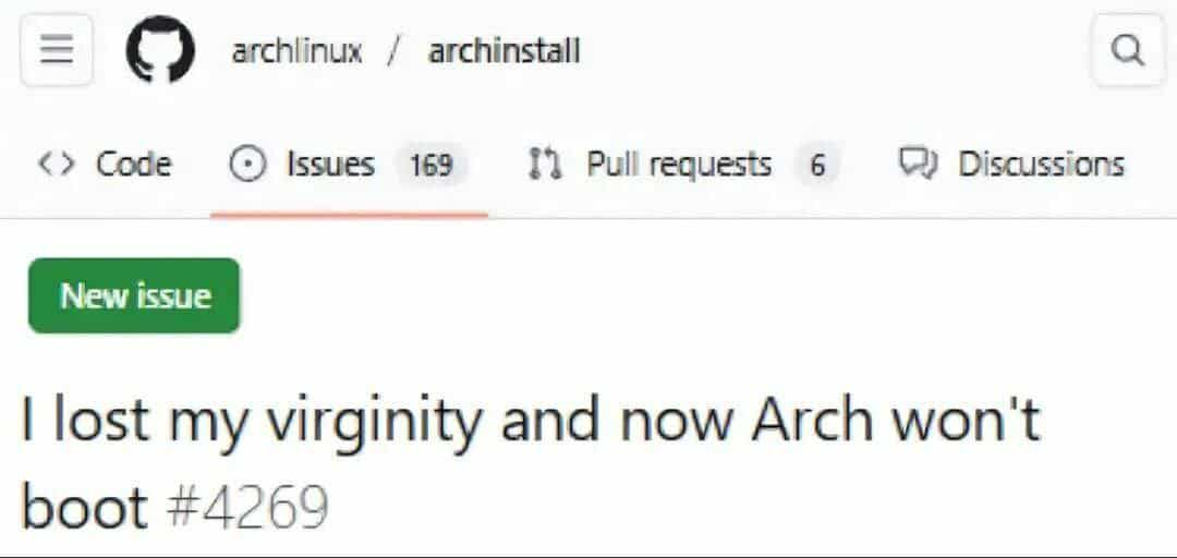 Haha, arch bad
